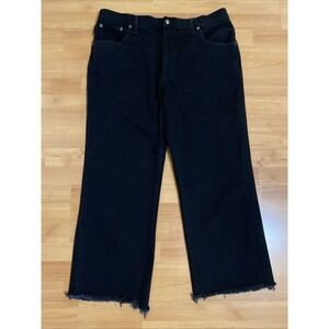 Madewell x Alexa Chung The Alexa Dream Jean Black Size 33 Distressed Cropped